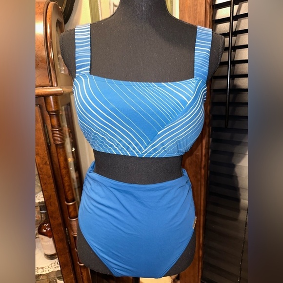 Vince Camuto Other - Vince Camuto Square Neck Bikini Top High Waist Bottom L